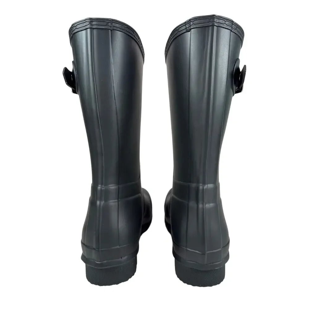 Hunter‎ Original Short Rubber Rain Boots Mens 10 Black WP Adjustable Buckle